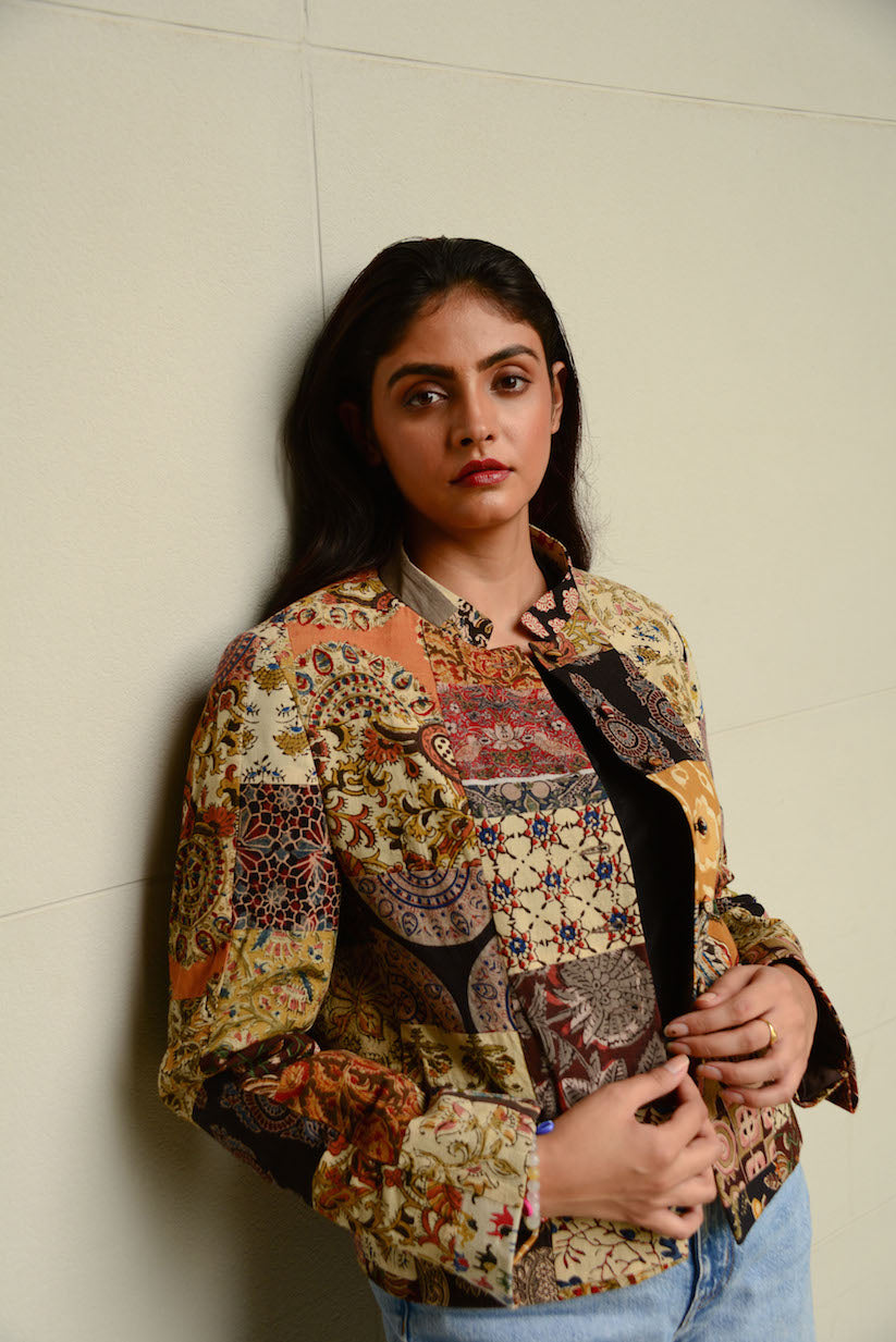 Cropped Patchwork Jacket